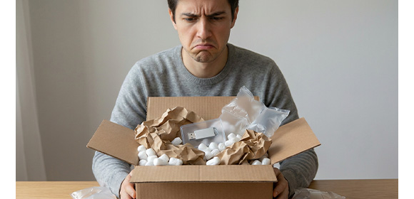 overpacked box