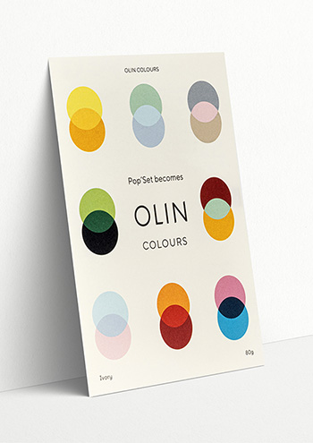 Olin Colours card leaflet