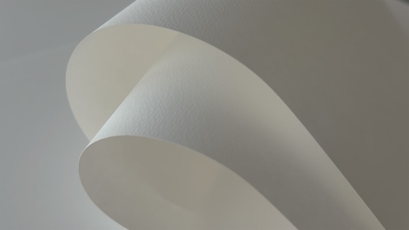 Curved white paper