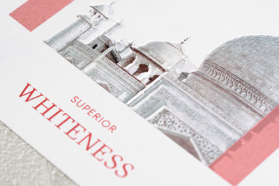 Print Speed postcard with embossing