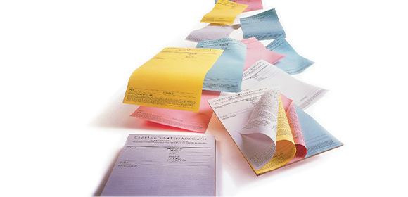 Xerox carbonless paper sheets