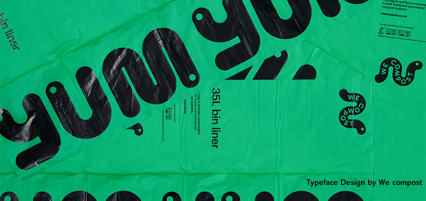 Bin Liner typeface design by We Compost