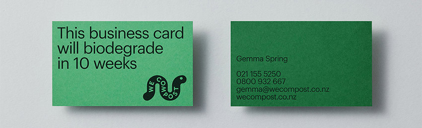 We Compost Biodegradable Business Cards