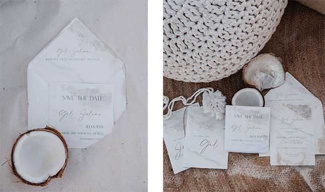 Mexican Destination Wedding Invite by Martha Camuti