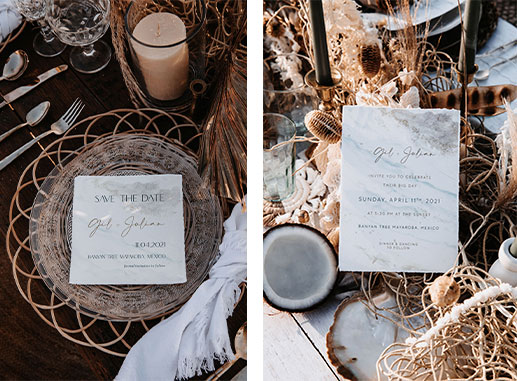 Bohemian Style Wedding Invitations by Martha Camuti