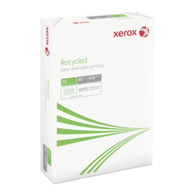 Xerox Recycled White Tinted Printer Paper A3 80gsm pack of 500 sheets