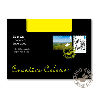 Purely Creative Colour Envelopes Banana Yellow 15103 120gsm 25 Per Pack