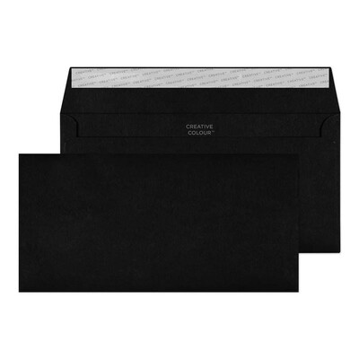 Purely Creative Colour Envelopes Jet Black 25214 120gsm 25 Per Pack