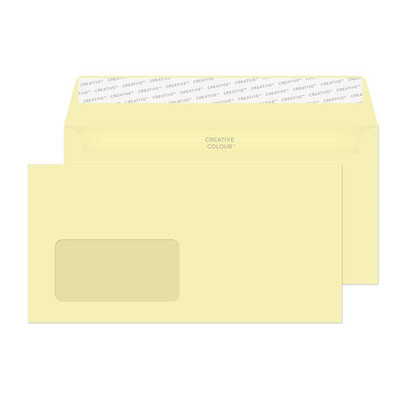 Purely Creative Colour Envelopes Clotted Cream 253W 120gsm 500 Per Pack