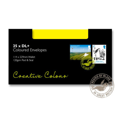 Purely Creative Colour Envelopes Banana Yellow 25203 120gsm 25 Per Pack