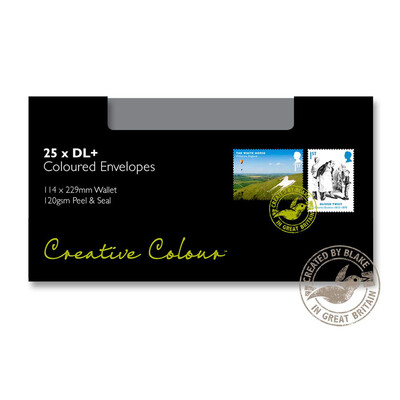 Purely Creative Colour Envelopes Graphite Grey 25224 120gsm 25 Per Pack