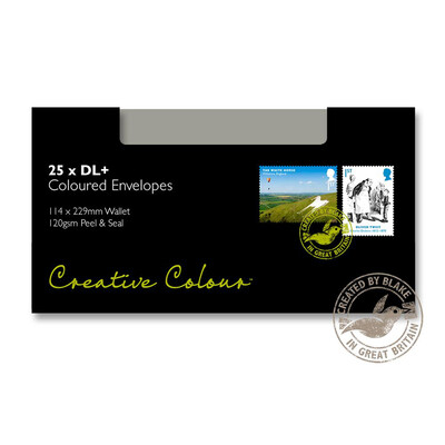 Purely Creative Colour Envelopes Storm Grey 25225 120gsm 25 Per Pack
