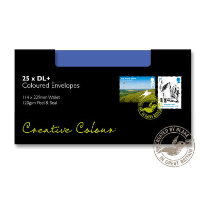 Purely Creative Colour Envelopes Victory Blue 25243 120gsm 25 Per Pack