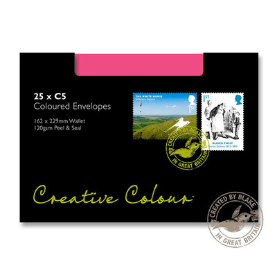 Purely Creative Colour Envelopes Flamingo Pink 45302 120gsm 25 Per Pack