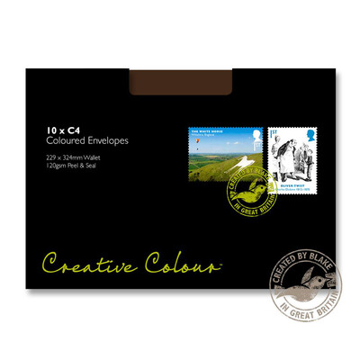 Purely Creative Colour Envelopes Bitter Chocolate 63426 120gsm 10 Per Pack