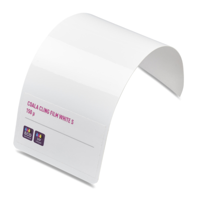 Coala Cling White S Gloss Electrostatic PVC Film 1372mm x 50 Metres 150 Micron