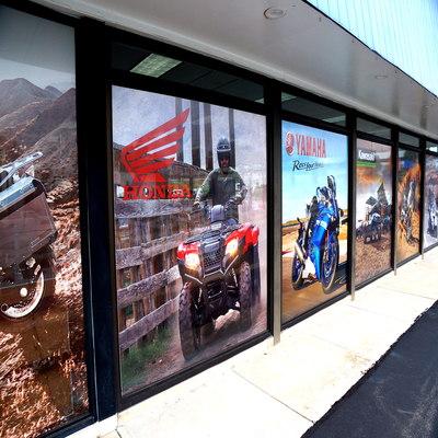 Contra Vision Campaign Monomeric Perforated Self Adhesive White On Black 40% 1520mm x 50 Metres 150 Micron