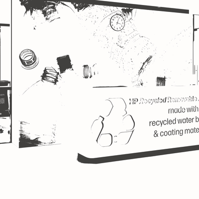 HP Recycled Removable Adhesive Fabric Application
