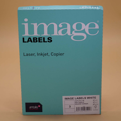 Image Labels White 210x99mm 129 Micron Square Corners