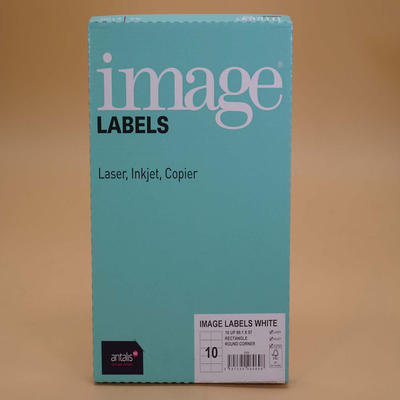 Image Labels White 99x57mm 129 Micron Round Corners