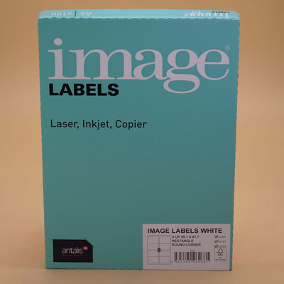 Image Labels White 99x68mm 129 Micron Round Corners