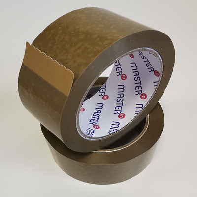 Master'in Buff Polypropylene 25 Micron Hot Melt Packing Tape 48mm x 100m Box of 36 Rolls