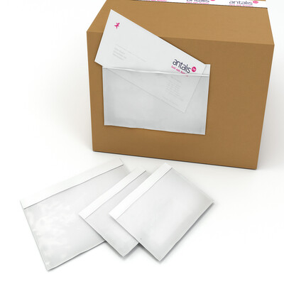 Document Enclosed Wallet Clear Plain A5 225x165mm Box of 1000