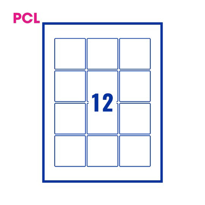 PCL Labels 12 per Sheet PCL6060