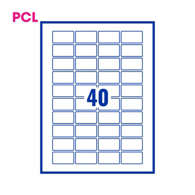 PCL Labels 40 per Sheet PCL4425