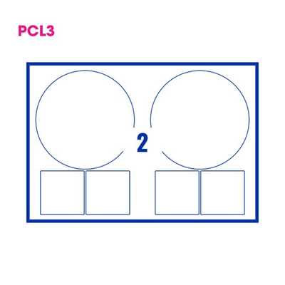 PCL3 Labels 190 190mm 6 Labels per Sheet