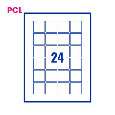 PCL Labels PCL4040 40x40mm 24 Labels per Sheet