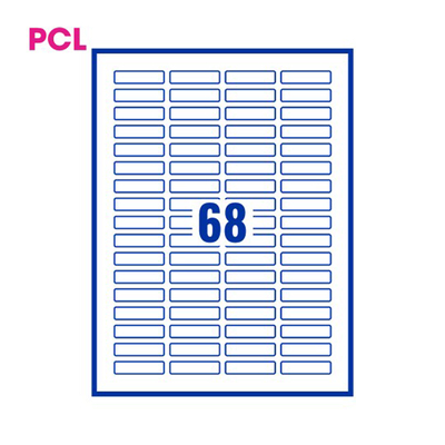 PCL Labels PCL4512s 45x12mm 68 Labels per Sheet