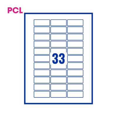 PCL Labels PCL54220OW 54x22mm 33 Labels per Sheet