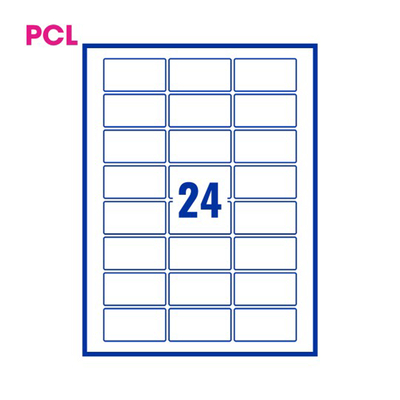 PCL Labels PCL6233 62x33mm 24 Labels per Sheet