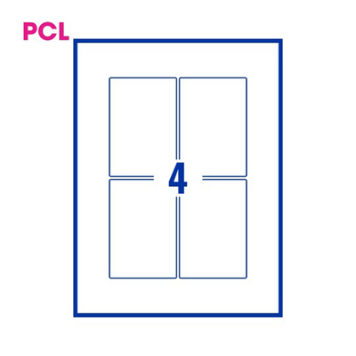 PCL Labels PCL75110OW 75x110mm 4 Labels per Sheet