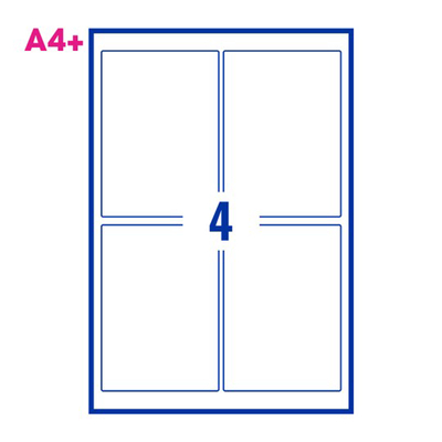 PCL Series 5 105148 105x148mm 4 Labels per Sheet