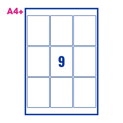 PCL Series 5 76102 76x102mm 9 Labels per Sheet