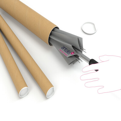 Single Flute Postal Tubes 76x630mm with End Caps Pack of 12