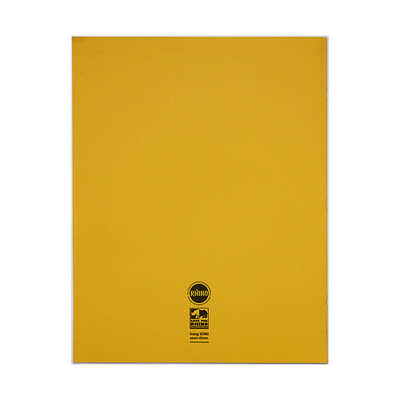 Rhino Plain Exercise Book Yellow Back Cover