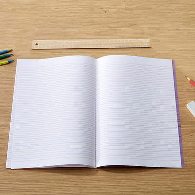 Rhino A4 Handwriting Book Purple Open