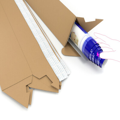 Single Flute Triangular Tube 127x127x750mm Self Seal