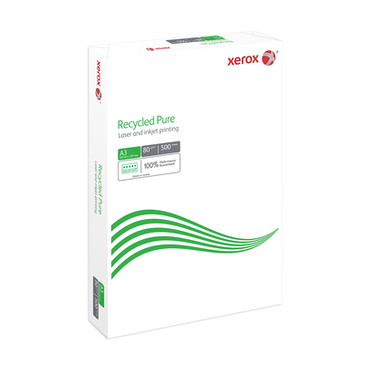 Xerox Recycled Pure White Printer Paper A3 80gsm pack of 500 sheets