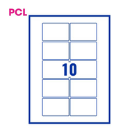 PCL Labels 10 per Sheet