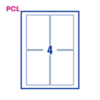 PCL Labels 4 per Sheet PCL92137
