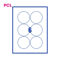 PCL Labels 6 per Sheet PCL80