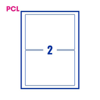 PCL Labels PCL195139OW 195x139mm 2 Labels per Sheet