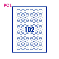 PCL Labels PCL2512OVALs 25x12mm 102 Labels per Sheet