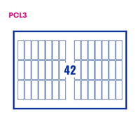 PCL3 Labels 2576 25x76mm 42 Labels per Sheet
