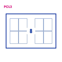 PCL3 Labels 75110 75x110mm 8 Labels per Sheet