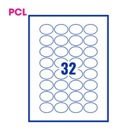 PCL Labels PCL4030OW 40x30mm 32 Labels per Sheet